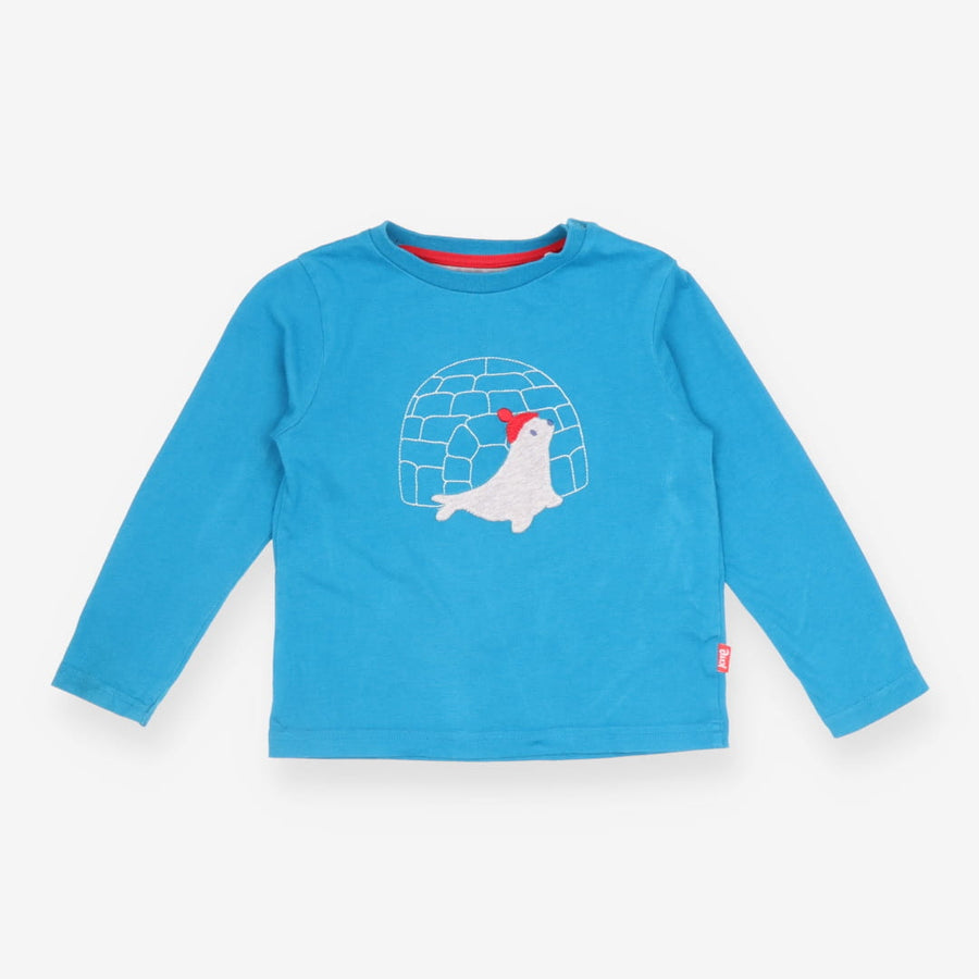 Tee LS blue seal red hat igloo