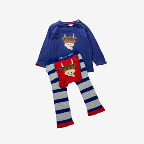 Highland cow leggings and tee set 