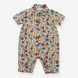 Romper Collared White Safari