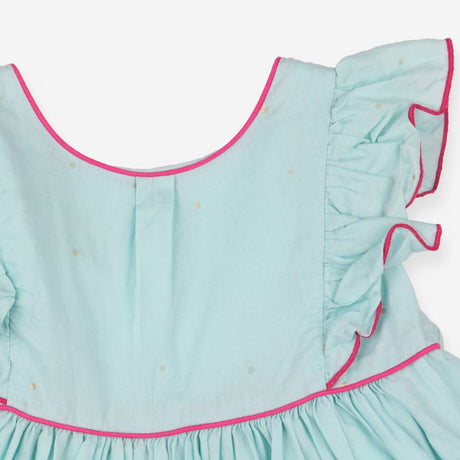 Dress teal oriental flora