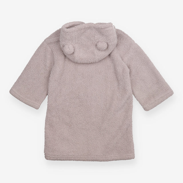 Grey Fleece Hoodie with Ears and Front Pocket