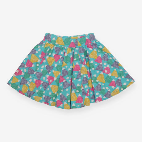 Skirt twirly green coloured mountains