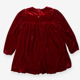 Party dress red velvet with bow