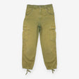 Khaki Green Cotton Utility Cargo Trousers