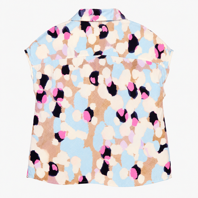 Shirt Multicolour Abstract Print Short Sleeve Butt