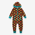 Onesie brown orange yellow flowers