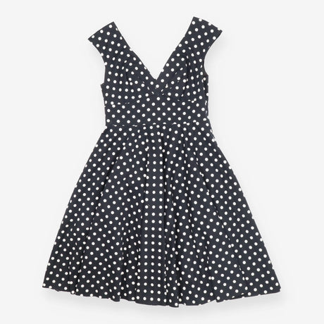 Dress black and white polkadot