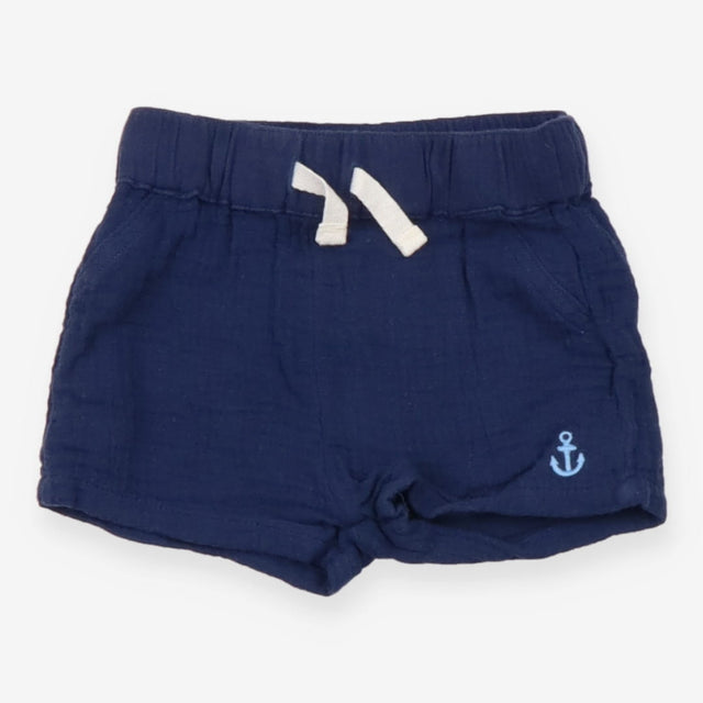 Shirt and Shorts Navy Muslin Anchor