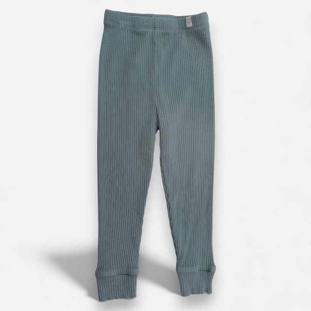 Leggings ribbed bluey green