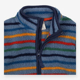 Jacket fleece zipped blue striped