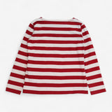 T-shirt long sleeve red white stripe