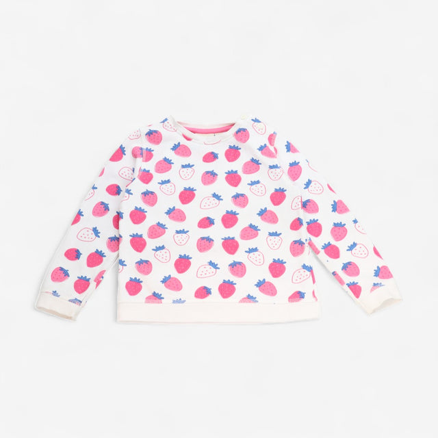 Sweatshirt white with strawberry Print 