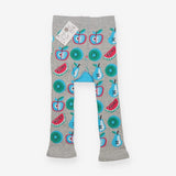 Leggings Knit Grey Fruit