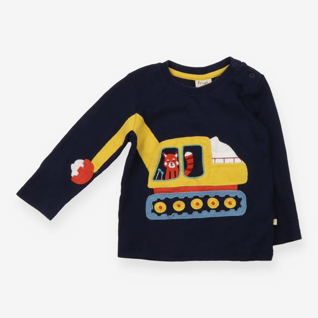 Tee Navy Blue Fox Construction L/S 