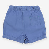 Blue chino shorts with side striped and white draw
