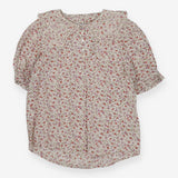 Puff Sleeve blouse floral print with frill collar