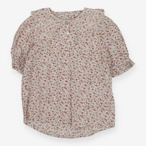Puff Sleeve blouse floral print with frill collar