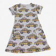 Dress grey yellow taxi