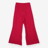 Magenta Wide‑Leg Trousers – Side Zip Tailored Fit