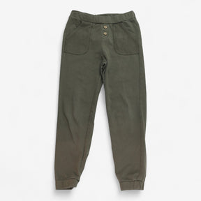 Joggers Khaki Green with Buttons