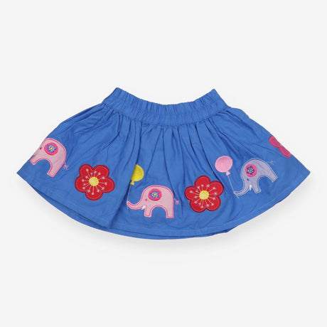 Blue skirt flowers and elephants