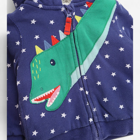 Blue Star Dino Zip Fleece