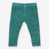 Leggings Velour Ribbed Teal with Pocket