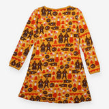 Jersey Dress Mustard Gingerbread Brown