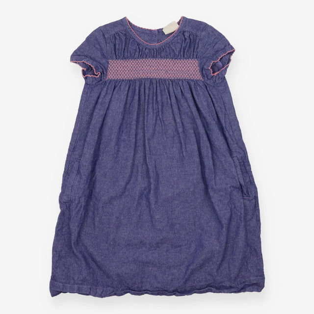 Blue Dress Pink Stitching 