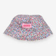 Bucket hat ditsy frill pink stripe lining