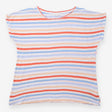 FatFace T-Shirt Striped Orange Blue Cotton
