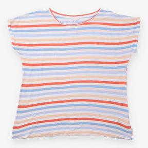 FatFace T-Shirt Striped Orange Blue Cotton