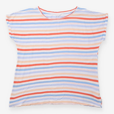 FatFace T-Shirt Striped Orange Blue Cotton