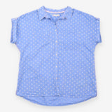 Shirt Blue Multi Pattern Organic Cotton Short Slee