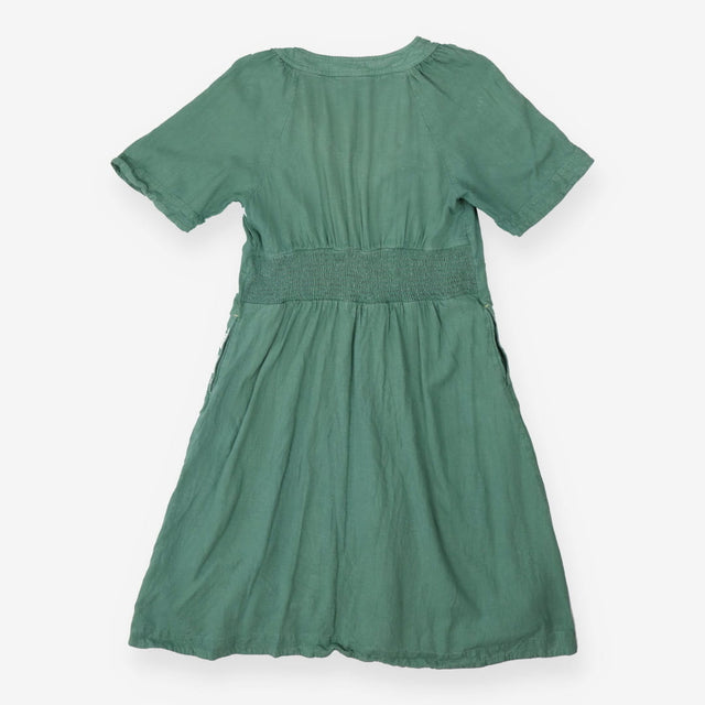 White Stuff Linen Green Button‑Down Dress