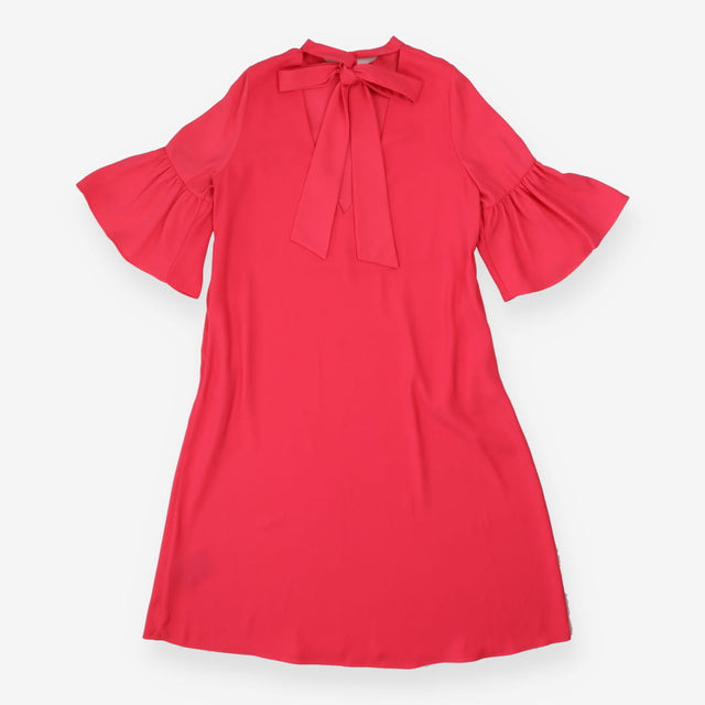 Pink Fluted Sleeve Bow Dress 
