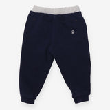 Navy Joggers Grey Waistband
