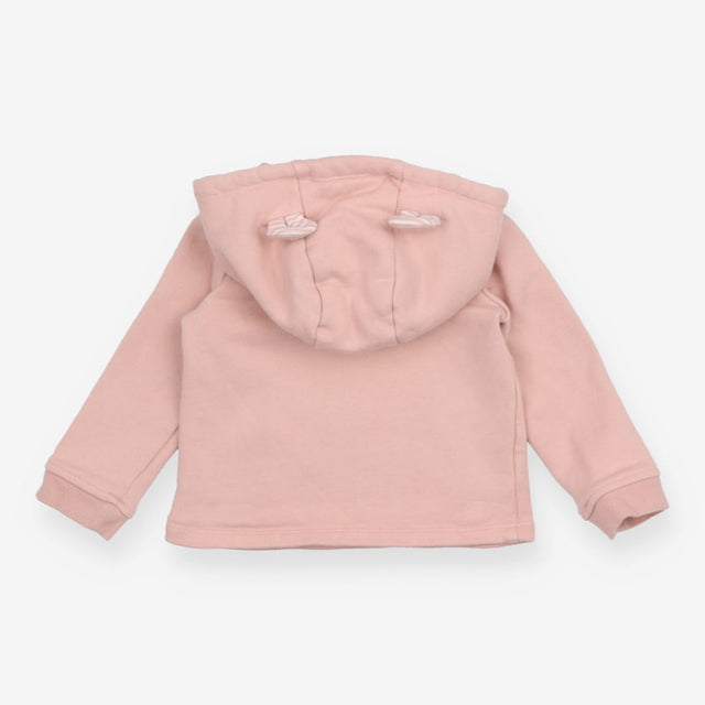 Hoodie pink teddy front pocket