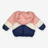 Coat puffer pink navy ears