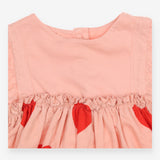 Pink Cord Dress with Hearts