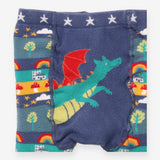 Leggings knit navy dragon