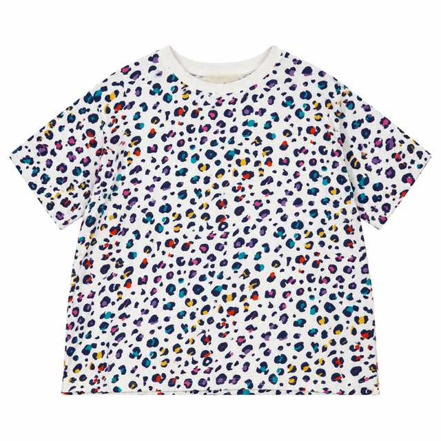 Tee White Animal Print