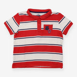Rugby shirt red, navy and white stripe
