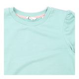 Sweatshirt Mint Green Puff Shoulder Crew Neck