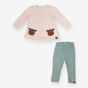 Gruffalo Outfit Cream Tee and Green Legging