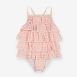 Swimsuit Pink Gingham Ruffles