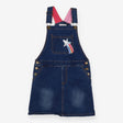 Pinafore denim sequin star with rainbow