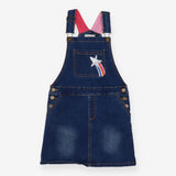Pinafore denim sequin star with rainbow
