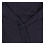 Navy Maxi Jersey Dress with asymmetric apron overl