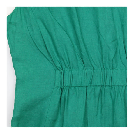 Emerald Green 100% Flax Linen Sleeveless Shift Dre